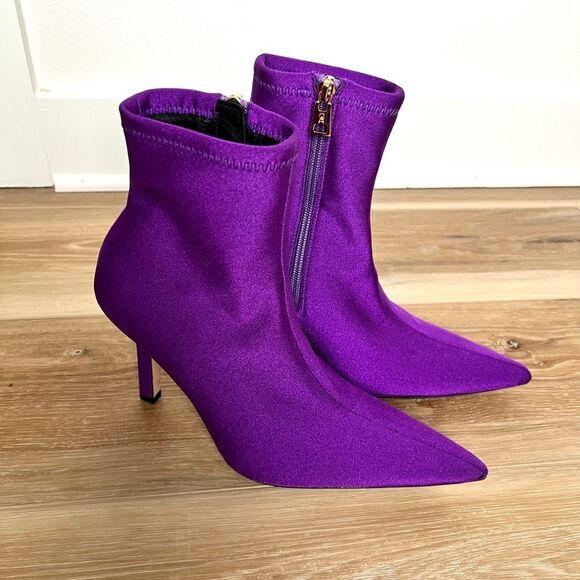 GOOD AMERICAN NEOPRENE PURPLE BOOTIES SIZE 9.5 - Picture 4 of 7
